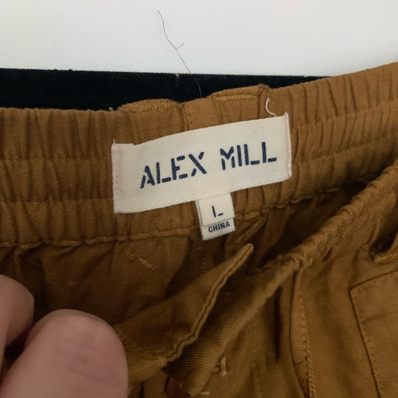 Alex Mill Drawstring Button Fly Pull On Pants - Golden Khaki - Large - Picture 2 of 4